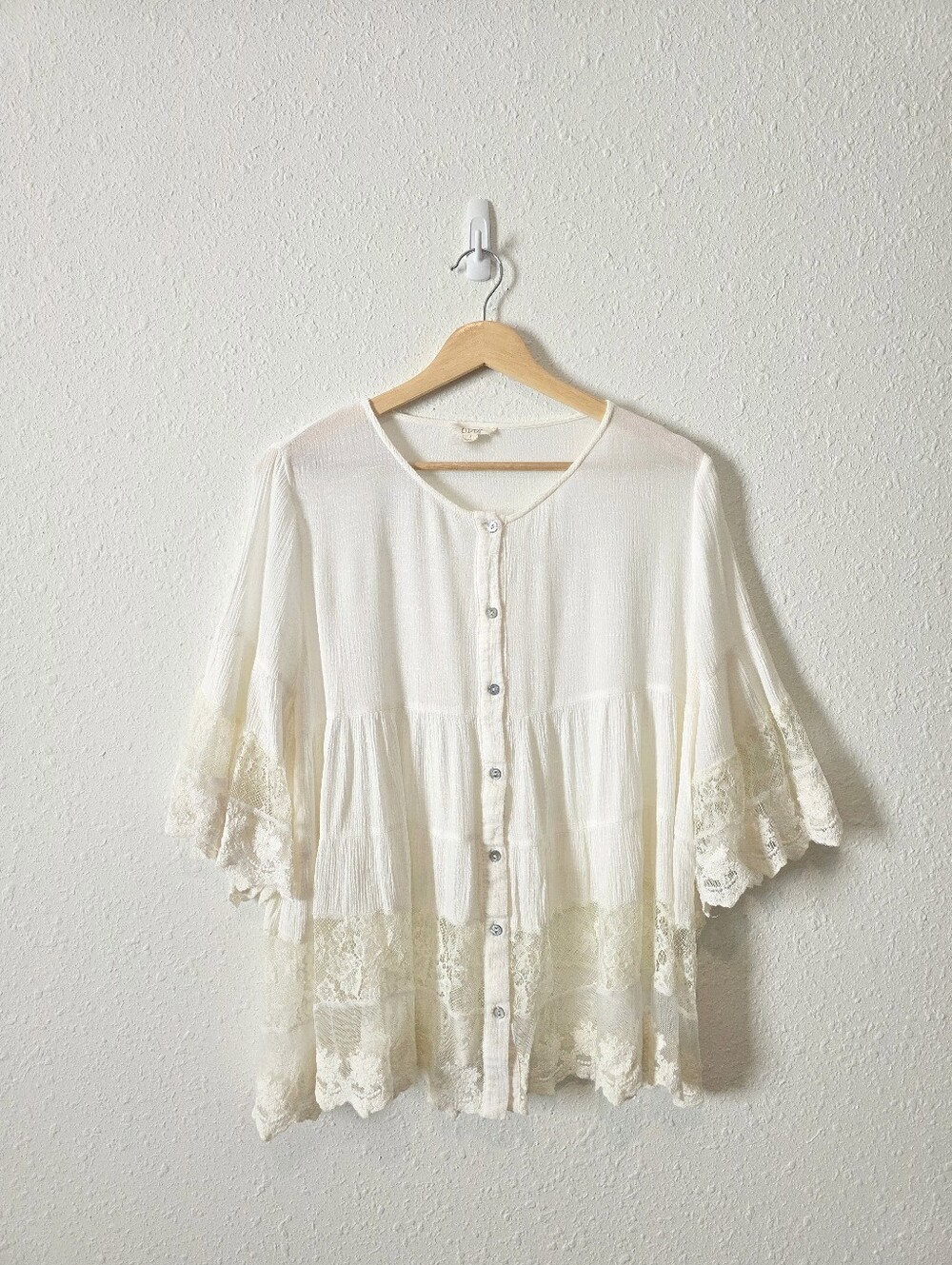 Oddy Floral Lace Cotton Blouse S